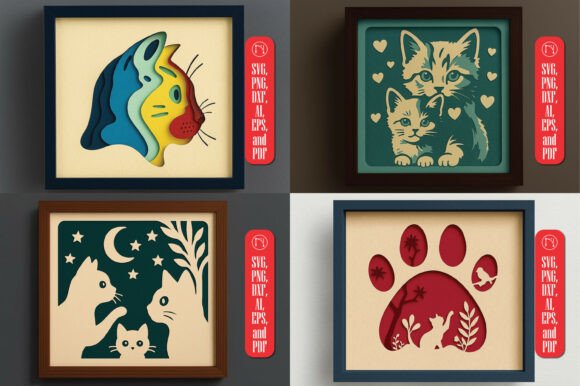 3D Cat Shadow Box SVG: A Publisher’s Review