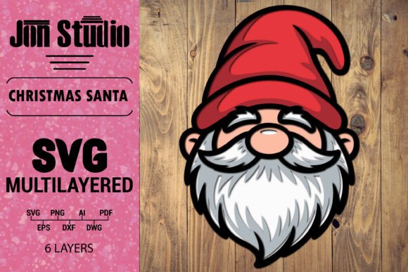3D Christmas Gnome SVG for Crafts & Graphics