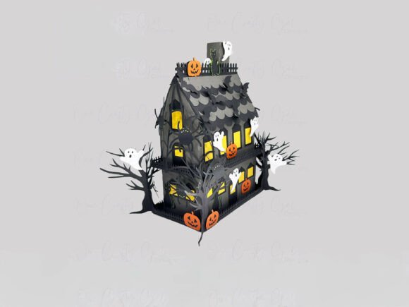 3D SVG Halloween Haunted House Craft Review