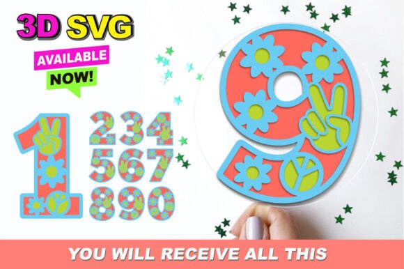 Boho Hippie Groovy 3D SVG Shapes Review