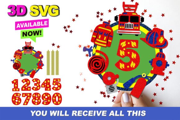 Firefighters Cake Topper 3D SVG & Shapes Review