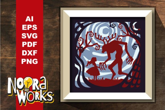 Gothic Stag 3D SVG for Halloween