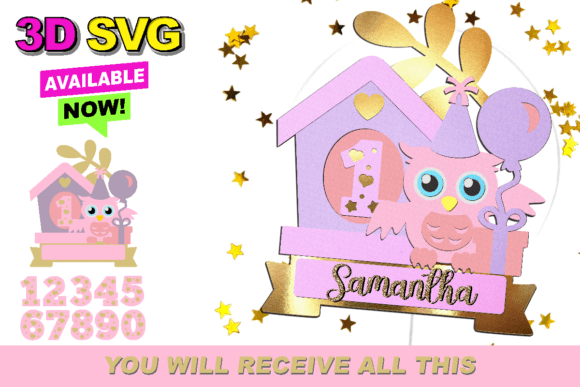 Owl Cake Topper 3D SVG: Crafts and Graphics Review