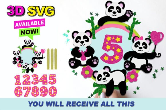 Panda Cake Topper: Laser Cutting & Cake Toppers