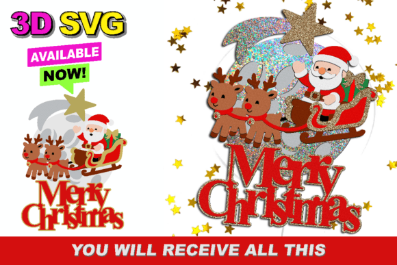Review: Santa Claus Moon Cake Topper 3D SVG
