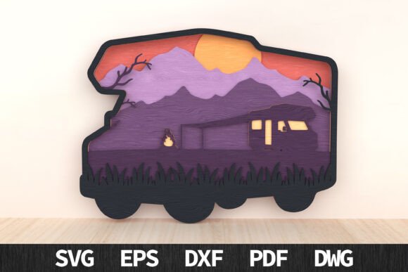 Reviewing Camper Sunset 3D Layered Wall Art for Stitchers