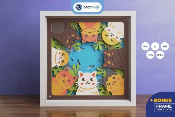 Reviewing the Cat in Circle 3D Layered Paper Cut Design
