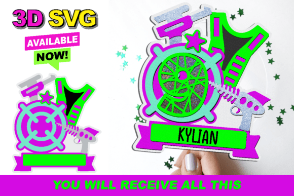 Reviewing the Laser Tag Cake Topper 3D SVG
