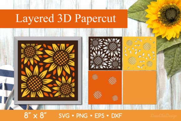 Sunflower 3D SVG Shadow Boxes Review