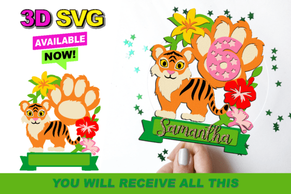 Tiger Cake Topper 3D SVG: A Designer’s Review