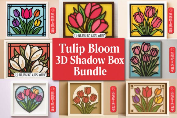 Tulip Bloom 3D Shadow Box SVG Review