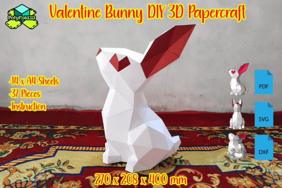 Valentine Bunny 3D SVG Freebie Review
