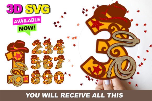 Western Rodeo Numbers 3D SVG: A Designer’s Review